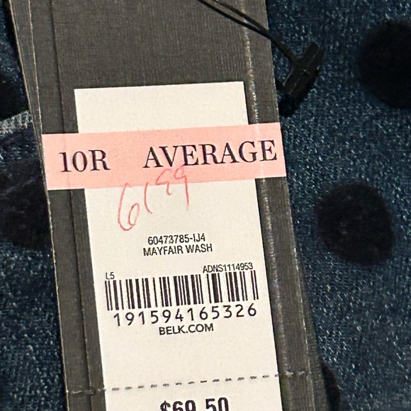 Crown & Ivy Womens Blue Skinny Jeans 10R with Polka Dot embellishments - Picture 6 of 15